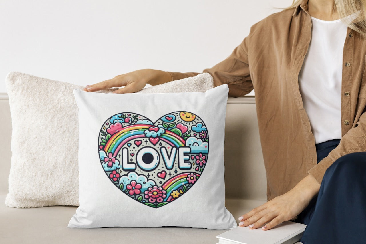 cojin corazon love colores