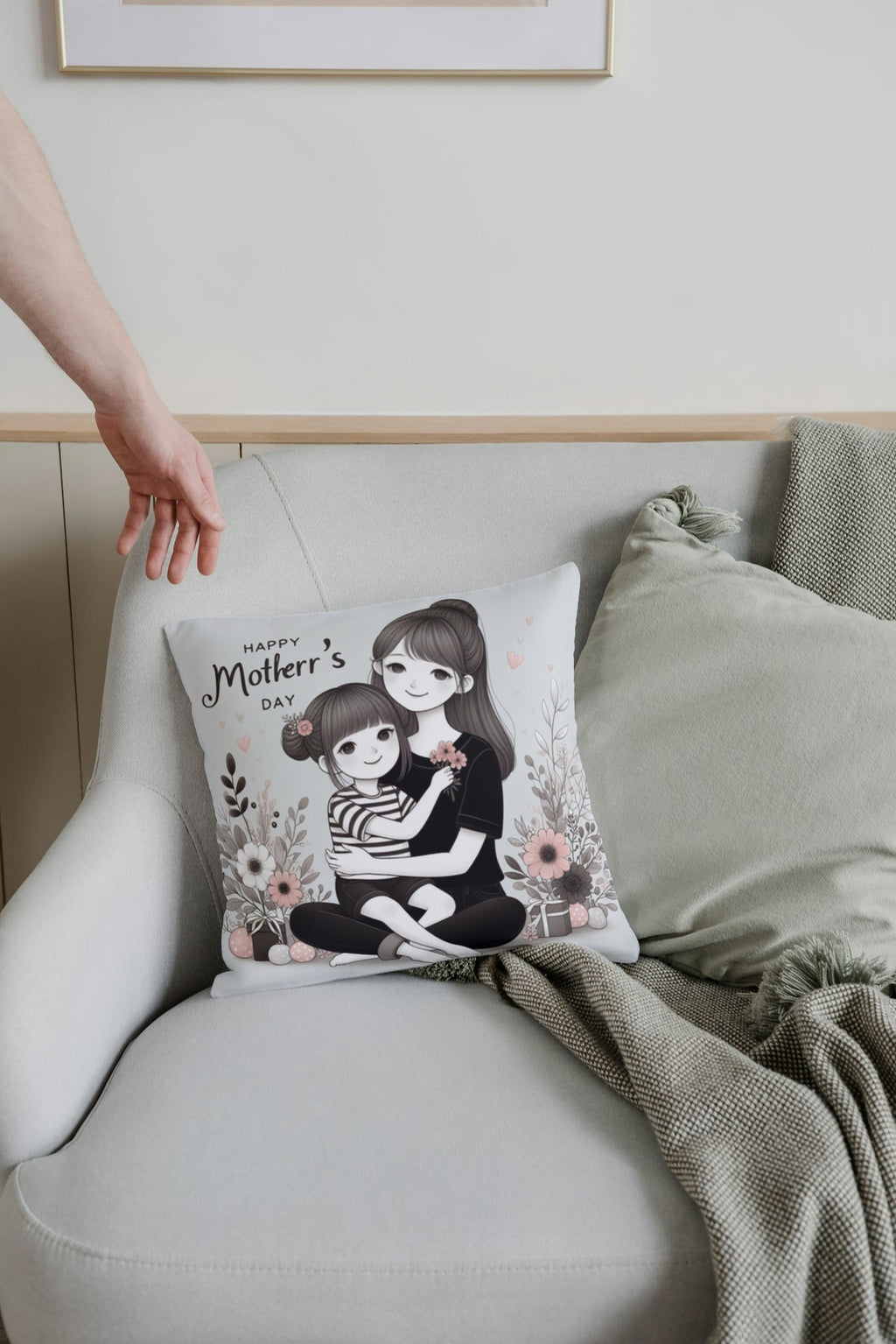 cojin mama e hija negro